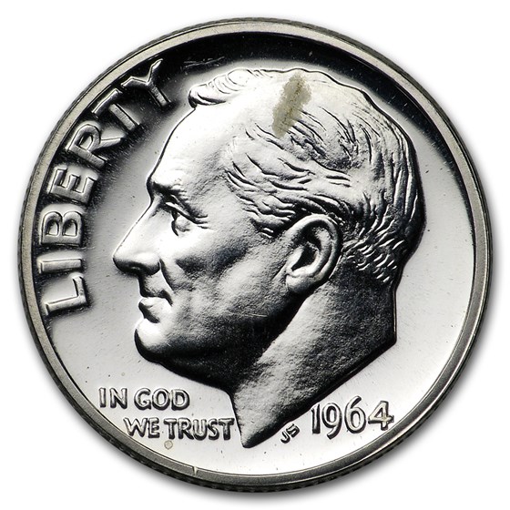 1964 Roosevelt Dime Gem Proof 1964 Roosevelt Dime Gem Proof